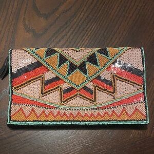 BCBGeneration Vibrant Beaded Wristlet